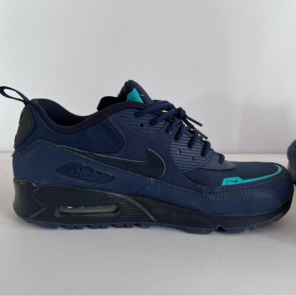 Nike Air Max 90 Surplus Navy Black Teal Sneakers Men’s 10 DC9389-400 - Picture 8 of 11